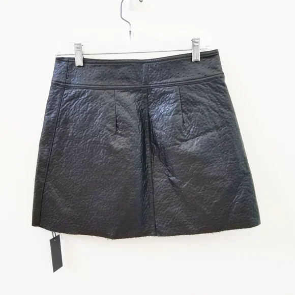 BLANK NYC Hustler Faux Ostrich Leather Mini Skirt - Picture 4 of 8